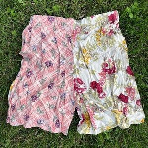 NEW 90’s VINTAGE BOUTIQUE BRAND DEADSTOCK KIDS FLORAL PATCH FABRIC SHORTS